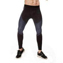 Load image into Gallery viewer, loomrack Men&#39;s Optical Design Reflective Compression Leggings Running Tights Dark Gray / S
