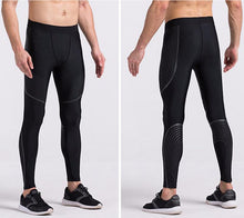 Load image into Gallery viewer, loomrack Men’s Spiral Compression Reflective Leggings Running Tights Gray / S
