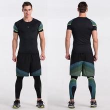 Load image into Gallery viewer, loomrack Men&#39;s Spiral Reflective Short Sleeve Compression Top T-Shirts
