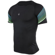 Load image into Gallery viewer, loomrack Men&#39;s Spiral Reflective Short Sleeve Compression Top T-Shirts 72602 / S
