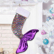 Load image into Gallery viewer, loomrack Mermaid Sequin Christmas Stocking Christmas Accessories
