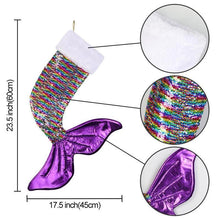 Load image into Gallery viewer, loomrack Mermaid Sequin Christmas Stocking Christmas Accessories
