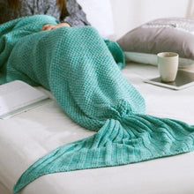 Load image into Gallery viewer, loomrack Mermaid Tail Blanket - Crochet - Adult / Kids / Baby Blankets Green / Baby 50x80CM
