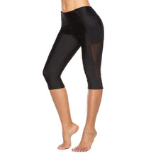 Load image into Gallery viewer, loomrack Mesh Athleisure Side Pocket Capri Leggings
