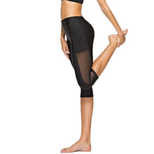 Load image into Gallery viewer, loomrack Mesh Athleisure Side Pocket Capri Leggings
