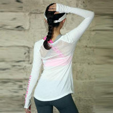 Load image into Gallery viewer, loomrack Mesh Back Long Sleeve Fitness Top - I TRY Yoga Shirts
