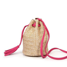 Load image into Gallery viewer, loomrack Mini Straw Bucket Bag Top-Handle Bags
