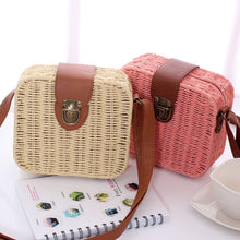Load image into Gallery viewer, loomrack Mini Straw Messenger Bag Shoulder Bags
