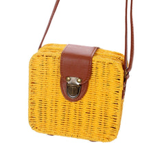 Load image into Gallery viewer, loomrack Mini Straw Messenger Bag Shoulder Bags Yellow
