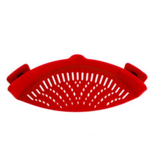 Load image into Gallery viewer, loomrack Perfect Fit Silicone Pot Bowl Clip-On Strainer Home Accessories Red
