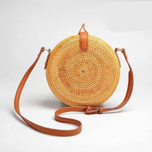 Load image into Gallery viewer, loomrack Porcelain Detail Handmade Rattan Bag Shoulder Bags
