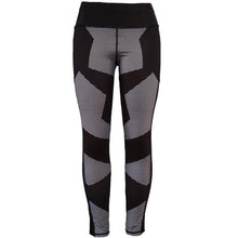 Load image into Gallery viewer, loomrack Push Up Geometric Side Mesh Checkered Black &amp; White Leggings Leggings
