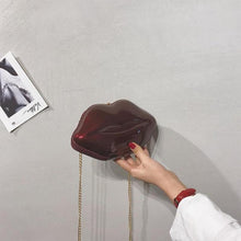 Load image into Gallery viewer, loomrack Quirky Lip-Shaped Clutch Bag Shoulder Bags WineRed
