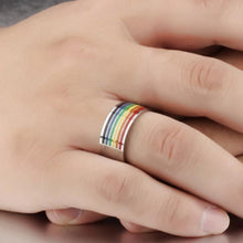 Load image into Gallery viewer, loomrack Rainbow Pride Ring Rings
