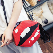 Load image into Gallery viewer, loomrack Red Lips Luxury Sling Bag Shoulder Bags
