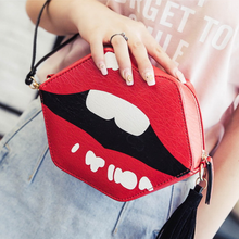Load image into Gallery viewer, loomrack Red Lips Luxury Sling Bag Shoulder Bags
