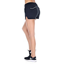 Load image into Gallery viewer, loomrack Reflective Mini Athletic Shorts Yoga Shorts S / BLACK

