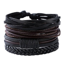 Load image into Gallery viewer, loomrack Retro Adjustable Leather Bangles for Men Charm Bracelets
