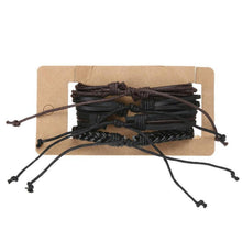 Load image into Gallery viewer, loomrack Retro Adjustable Leather Bangles for Men Charm Bracelets
