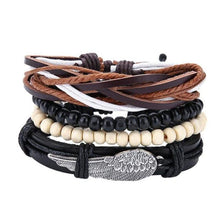 Load image into Gallery viewer, loomrack Retro Adjustable Leather Bangles for Men Charm Bracelets Bracelet Style - 14
