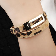 Load image into Gallery viewer, loomrack Retro Leopard Print Double Wrap Leather Bracelet Bracelets
