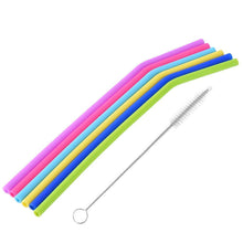 Load image into Gallery viewer, loomrack Reusable Silicone Drinking Straws - BPA Free Non-Rubber Drinking Straws
