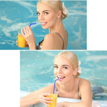 Load image into Gallery viewer, loomrack Reusable Silicone Drinking Straws - BPA Free Non-Rubber Drinking Straws
