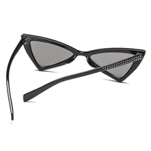 Load image into Gallery viewer, loomrack Rhinestone Triangle Cat Eye Sunglasses Sunglasses
