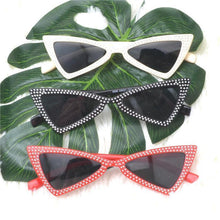 Load image into Gallery viewer, loomrack Rhinestone Triangle Cat Eye Sunglasses Sunglasses
