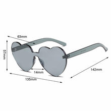 Load image into Gallery viewer, loomrack Rimless Heart Shaped Sunglasses Sunglasses
