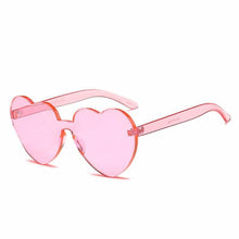Load image into Gallery viewer, loomrack Rimless Heart Shaped Sunglasses Sunglasses Pink
