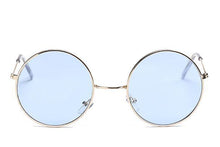 Load image into Gallery viewer, loomrack Round Small Frame Sunglasses Sunglasses Gold Blue
