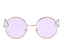 Load image into Gallery viewer, loomrack Round Small Frame Sunglasses Sunglasses Gold Purple
