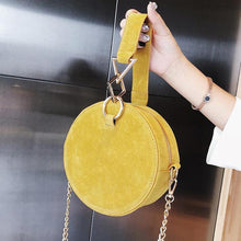 Load image into Gallery viewer, loomrack Round Suede Crossbody Top Handle Bag Top Handle Bags

