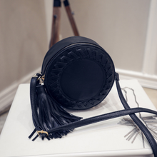 Load image into Gallery viewer, loomrack Round Woven Crossbody Bag Cross Body Bags Blue
