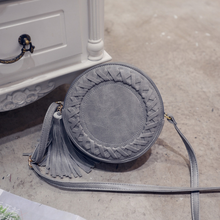 Load image into Gallery viewer, loomrack Round Woven Crossbody Bag Cross Body Bags Grey
