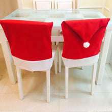 Load image into Gallery viewer, loomrack Santa Claus Red Hat Chair Back Covers - 2 to 6 Piece Sets Christmas Accessories
