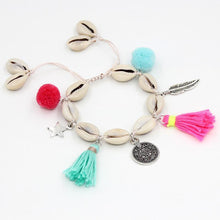 Load image into Gallery viewer, loomrack Seashell Embellished Ankle Bracelet Ankle Bracelets Multi
