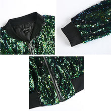 Load image into Gallery viewer, loomrack Sequin Bomber Jacket Jackets
