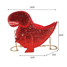 Load image into Gallery viewer, loomrack Sequin Dinosaur Bag Cross Body Bags
