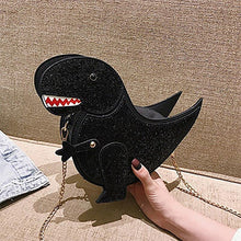Load image into Gallery viewer, loomrack Sequin Dinosaur Bag Cross Body Bags Black
