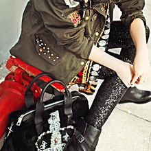 Load image into Gallery viewer, loomrack Sequin Leggings Leggings
