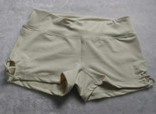Load image into Gallery viewer, loomrack Side Cross Fitted Running Short Yoga Shorts Rice White / S
