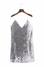 Load image into Gallery viewer, loomrack Silver Sequin Mini Party Dress Girl&#39;s Dresses

