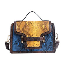 Load image into Gallery viewer, loomrack Snakeskin Cross Body Messenger Flap Bag Cross Body Bags

