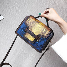 Load image into Gallery viewer, loomrack Snakeskin Cross Body Messenger Flap Bag Cross Body Bags
