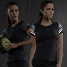 Load image into Gallery viewer, loomrack Spiral Reflective Short Sleeve Compression Top T-Shirts
