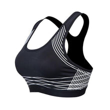 Load image into Gallery viewer, loomrack Spiral Reflective Sports Bra Sports Bras Black White / XL
