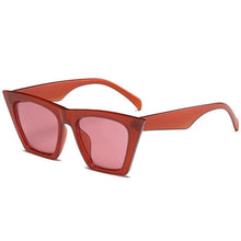 Load image into Gallery viewer, loomrack Squared Cat Eye Frames Sunglasses Red
