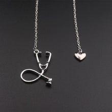 Load image into Gallery viewer, loomrack Stethoscope Heart Pendant Necklace Pendant Necklaces

